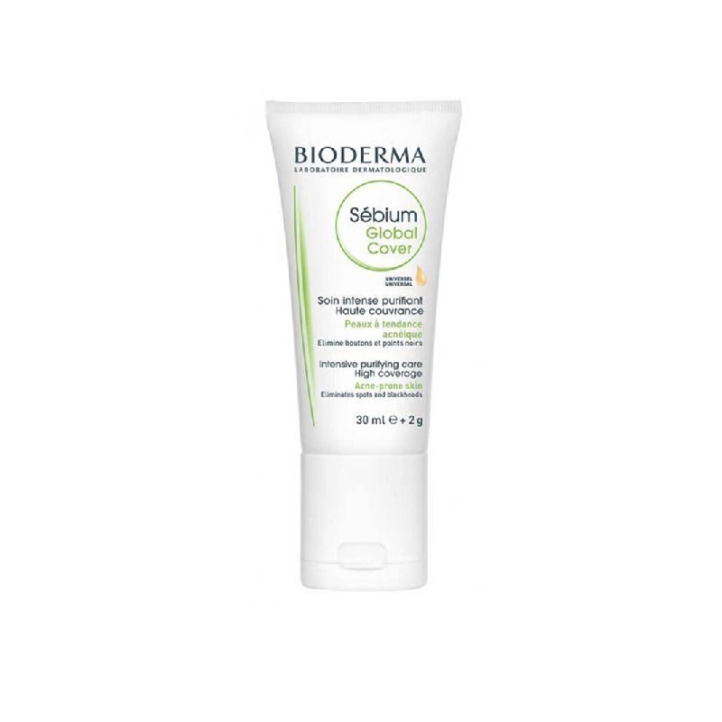 Achetez BIODERMA SEBIUM GLOBAL COVER Crème TEINTEE SOIN PURIFIANT INTENSE Tube de 30ML