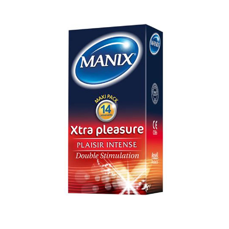 Achetez MANIX XTRA PLEASURE Préservatif avec réservoir lubrifiés Boîte de 14
