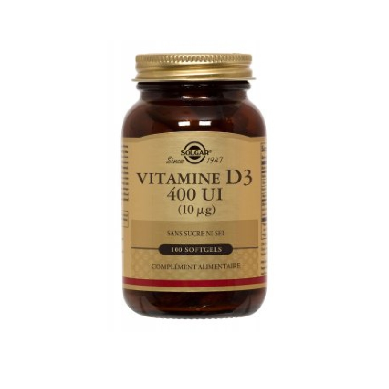 Achetez SOLGAR Vitamine D3 Capsule Pot de 100